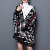 Winter Thickened Houndstooth Shawl - WOMONA.COM