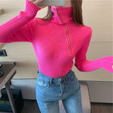 Long-sleeved Knitted Top - WOMONA.COM