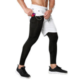Casual Sports Pants Fake Two-piece Trousers - WOMONA.COM