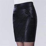 Fashion Sexy Slim PU Leather Skirt - WOMONA.COM