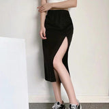 High Slit Mid-Length Bag Hip Skirt - WOMONA.COM