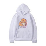 Printed Hooded Plus Fleece Sweater - WOMONA.COM