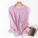 Thin Knit Sweater - WOMONA.COM