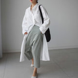 Long-sleeved Shirt Top - WOMONA.COM