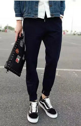 Zipper Decoration Drawstring Casual Pants - WOMONA.COM