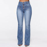 Plus Size Jeans Women Patch Pocket - WOMONA.COM