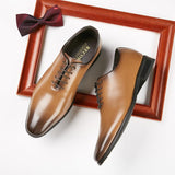 New Leather Hand-polished Business Shoes Men's - WOMONA.COM