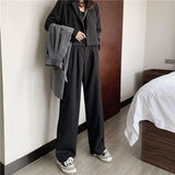 Straight Wide Leg Pants - WOMONA.COM