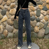 Plus Size Old Straight-leg Jeans - WOMONA.COM