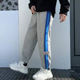 Rhine Blue Stripe Lounge Pants Sweatpants - WOMONA.COM