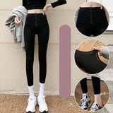 Autumn Thin Black Pants - WOMONA.COM