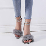 One Word Buckle Sandals - WOMONA.COM