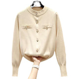 Zipper Knitted Casual Pullover - WOMONA.COM