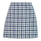 Well Grid A-line Skirt - WOMONA.COM