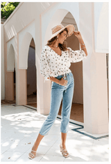 Ladies Vacation Waist Short Shirt - WOMONA.COM