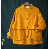 Long Sleeve Corduroy Jacket - WOMONA.COM
