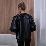 Winter PU Leather Jacket - WOMONA.COM