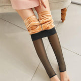 Leggings Winter Warm Fleece Pantyhose Women - WOMONA.COM