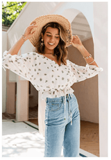 Ladies Vacation Waist Short Shirt - WOMONA.COM