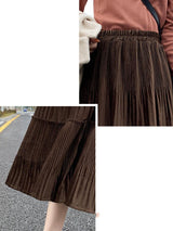 Small Elastic Pleated Skirt - WOMONA.COM