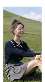 Small Pleated Hip A-line Fishtail Skirt - WOMONA.COM