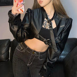 Street Leather Jacket - WOMONA.COM