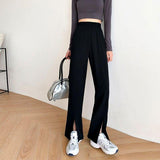 Suit Mopping Straight Trousers - WOMONA.COM