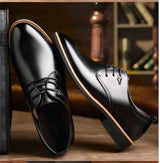 Men's Leather Shoes Inner Height - WOMONA.COM