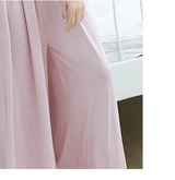 Plus-size Pajamas Two-piece Set Of Nine-minute Wide-leg Pants - WOMONA.COM