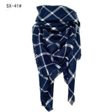 Cashmere-like Colorful Plaid Square Scarf - WOMONA.COM
