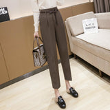 Nine-point Cigarette Harem Trousers - WOMONA.COM