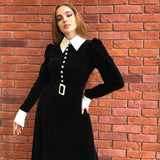 Elegant Shirt Puff Sleeve Dress - WOMONA.COM