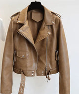 Suede Zipper Jacket - WOMONA.COM