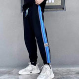 Rhine Blue Stripe Lounge Pants Sweatpants - WOMONA.COM