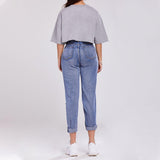 Casual Straight-leg Denim Trousers - WOMONA.COM