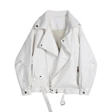 Short Leather Jacket - WOMONA.COM