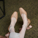 French Mid-heel Toe Sandals Fairy Style - WOMONA.COM