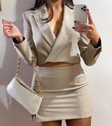 Cross Short Suit Jacket - WOMONA.COM