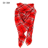 Cashmere-like Colorful Plaid Square Scarf - WOMONA.COM