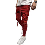 Stitching Elastic Men's Sweatpants - WOMONA.COM