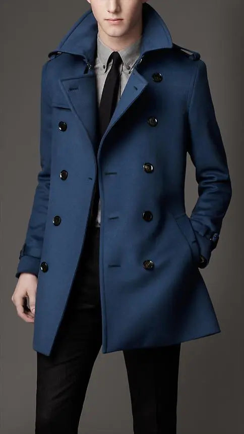 Men's Trench Coat - WOMONA.COM