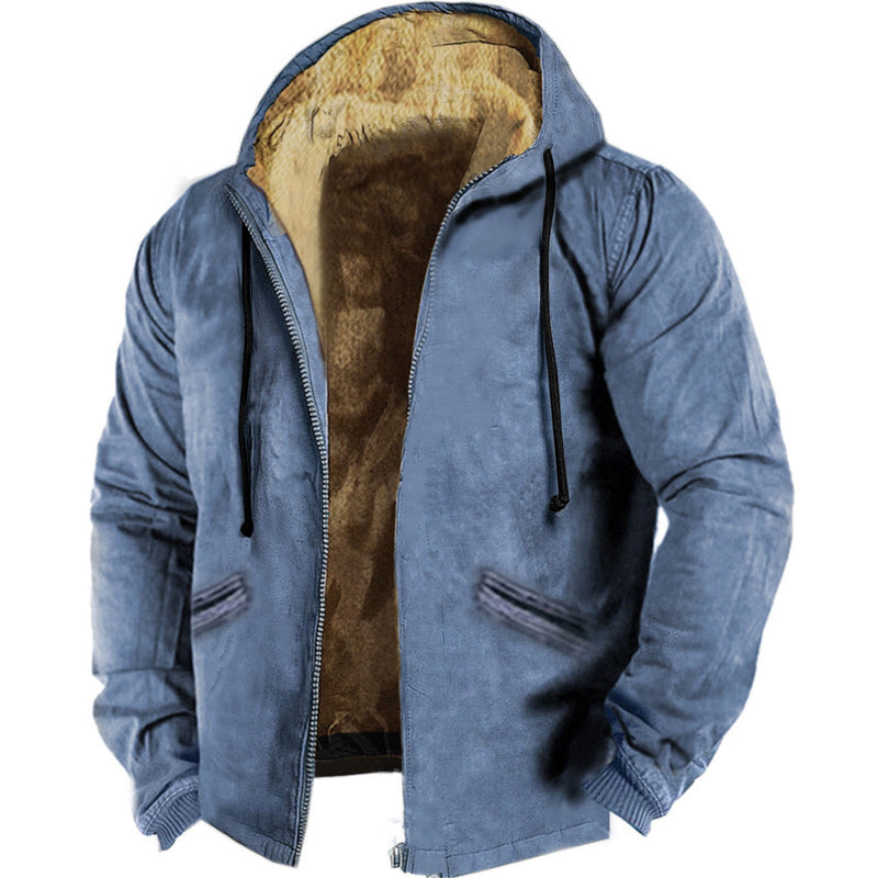 Brown Lining Cotton-padded Jacket