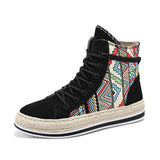 High-top Canvas Casual Board Shoes - WOMONA.COM