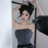 Light Luxury Minority Performance Strapless Dress Host - WOMONA.COM