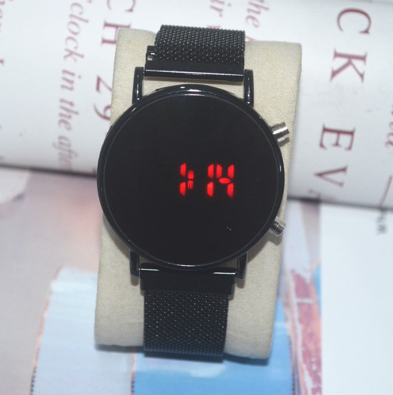 Simple Leisure LED Luminous Magnet Watch - WOMONA.COM
