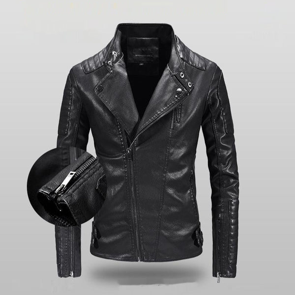 Trendy Leather Jacket Men's - WOMONA.COM