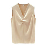 Camisole High-end Design Cross Inner Wear Blouse Women - WOMONA.COM