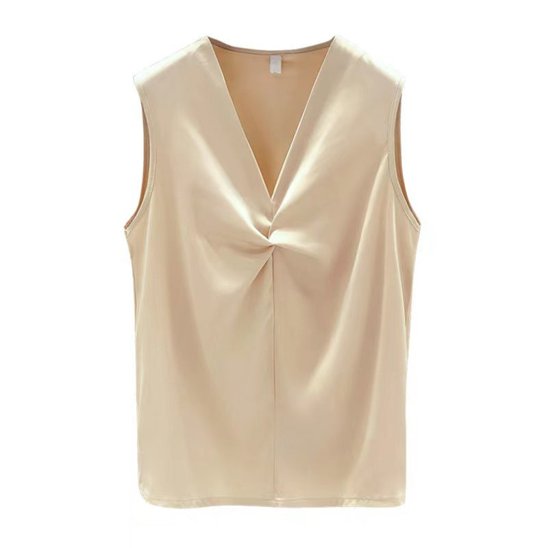 Camisole High-end Design Cross Inner Wear Blouse Women - WOMONA.COM