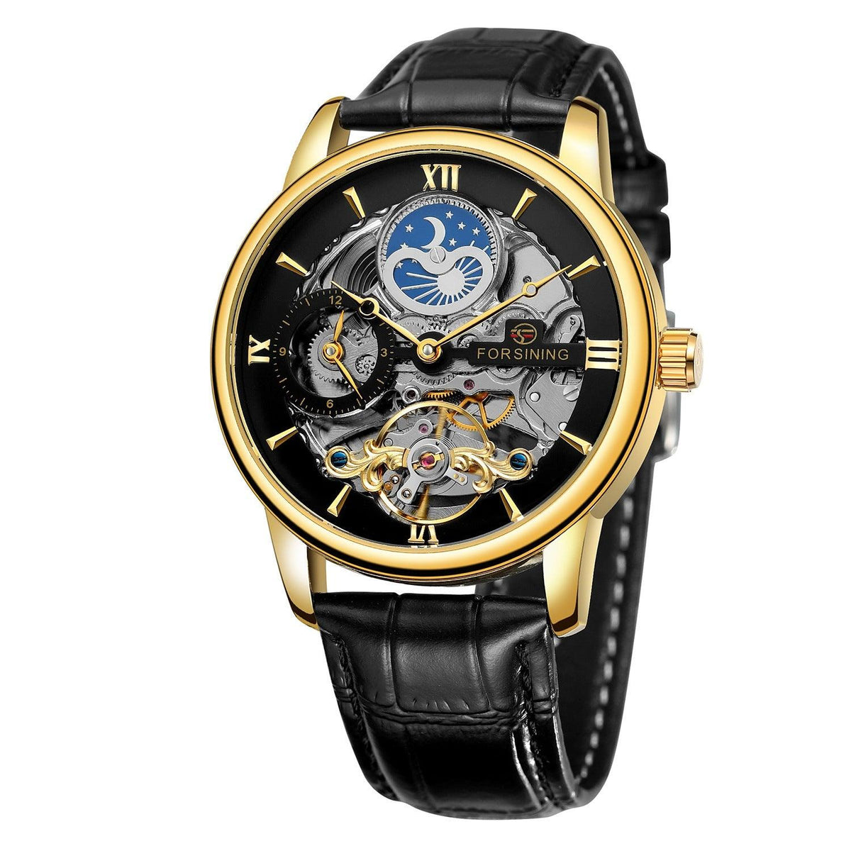 Casual Hollow Moon Automatic Mechanical Watch - WOMONA.COM