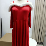 Women's Deep V Strapless Swing Dress - WOMONA.COM